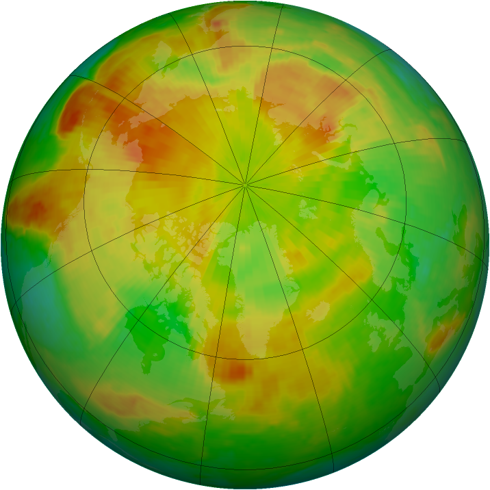Arctic ozone map for 27 May 2003